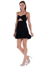 NW1667 - Black Mini Cotton Dress