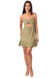 NW1667 -Olive Mini Cotton Dress