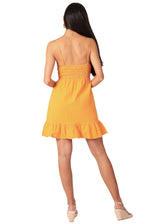 NW1667 - Orange Mini Cotton Dress