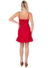 NW1667 - Red Mini Cotton Dress