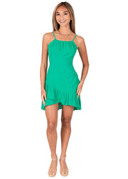 NW1668 - Green Cotton Dress