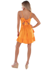 NW1668 - Orange Cotton Dress