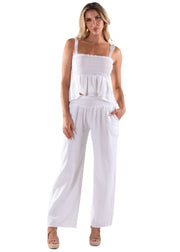 NW1672 - White Cotton Pants