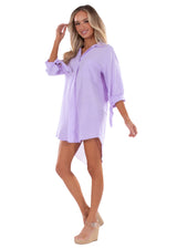 NW1718- Lilac Cotton Tunic Dress