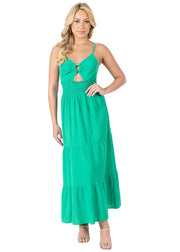 NW1731 - Green Cotton Maxi Dress