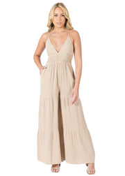 NW1740 - Baby Beige Cotton Jumpsuit