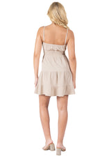 NW1753 - Baby Beige Cotton Mini Dress