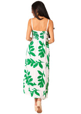 NW1760- Print Green Maxi Cotton Dress