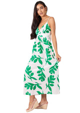 NW1760- Print Green Maxi Cotton Dress