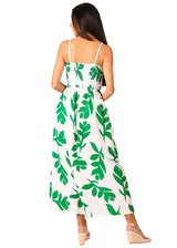 NW1761- Print Green Maxi Cotton Dress