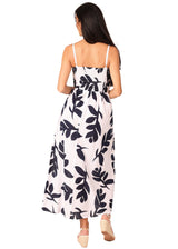 NW1761- Print Navy Maxi Cotton Dress