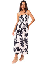 NW1761- Print Navy Maxi Cotton Dress