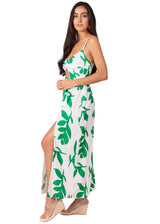 NW1760 - Print Green Maxi Cotton Dress