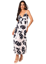 NW1762- Print Navy Maxi Cotton Dress