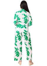 NW1763- Print Green Long Cotton Jacket