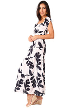 NW1766- Print Navy Maxi Cotton Dress