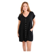 NW1815 - Black Curve Cotton Dress