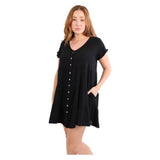 NW1815 - Black Curve Cotton Dress