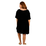 NW1833 - Black Curve Cotton Dress