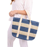 BAG-248030 -BLUE- Blue Bag made of natural materials