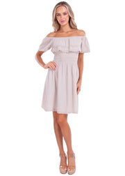 NW1066 - Baby Beige Cotton Dress