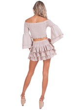 NW1030 - Baby Beige Cotton Ruffle Skirt