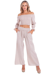 NW1379 - Baby Beige Cotton Pants