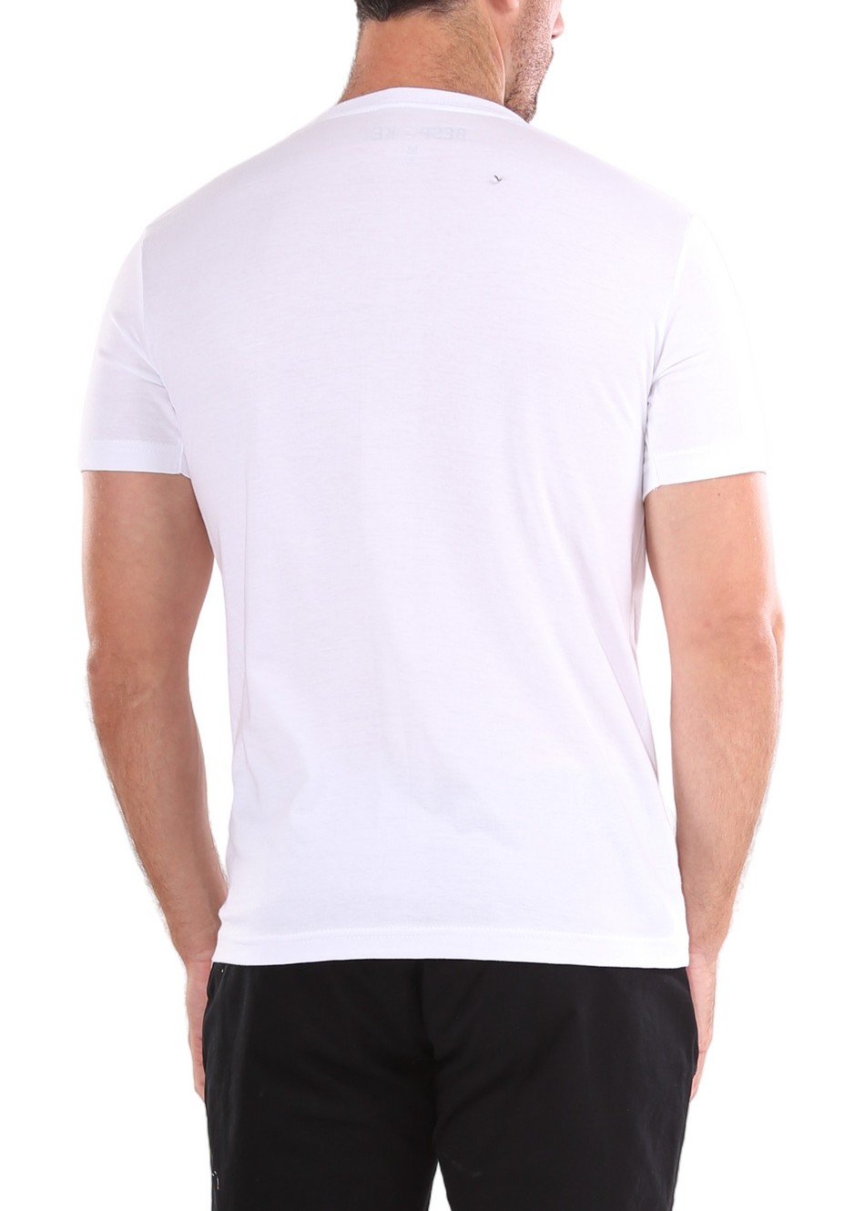 161843 - Men's White Cotton Short Sleeve T-Shirt