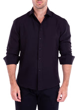 172510 - Men's Black Button Up Long Sleeve Dress Shirt