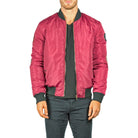 BESPOKE - Burgundy Bomber Jacket - 174201 - www.bespokemoda.com