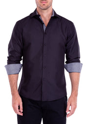 192318 - Black Button Up Long Sleeve Dress Shirt