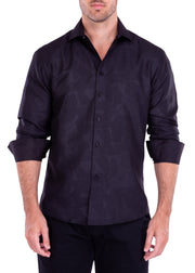 192324 - Black Button Up Long Sleeve Dress Shirt