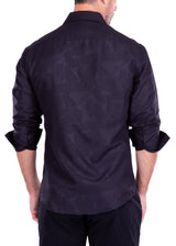 192324 - Black Button Up Long Sleeve Dress Shirt
