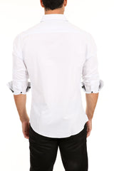 192325 - White Button Up Long Sleeve Dress Shirt