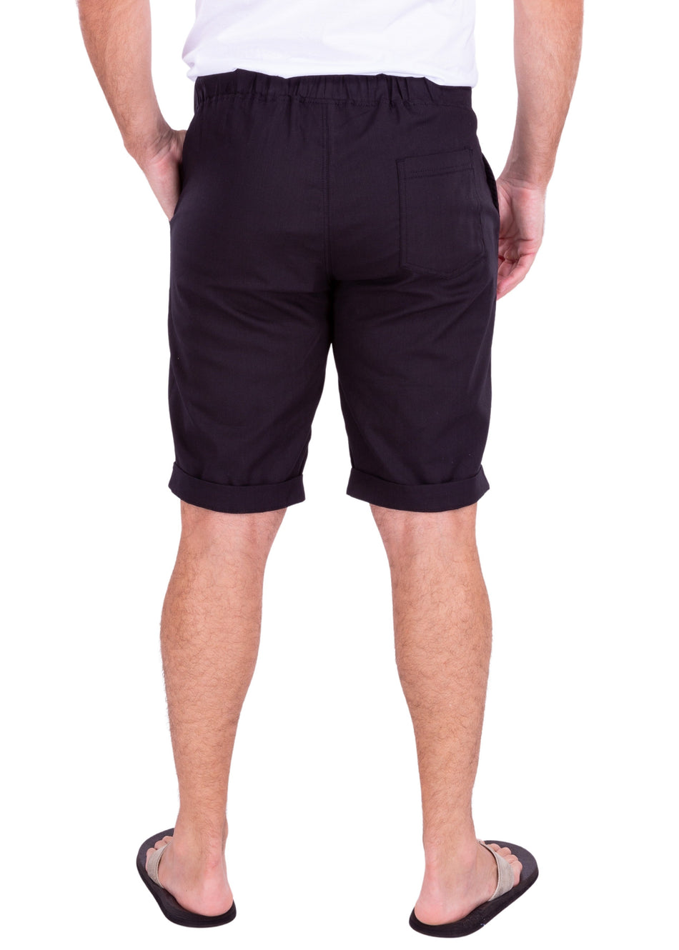 193101 - Black Linen Shorts