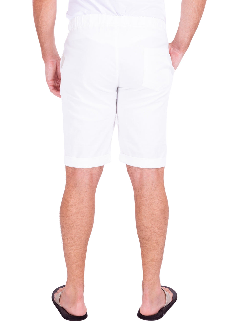 193101 - White Linen Shorts