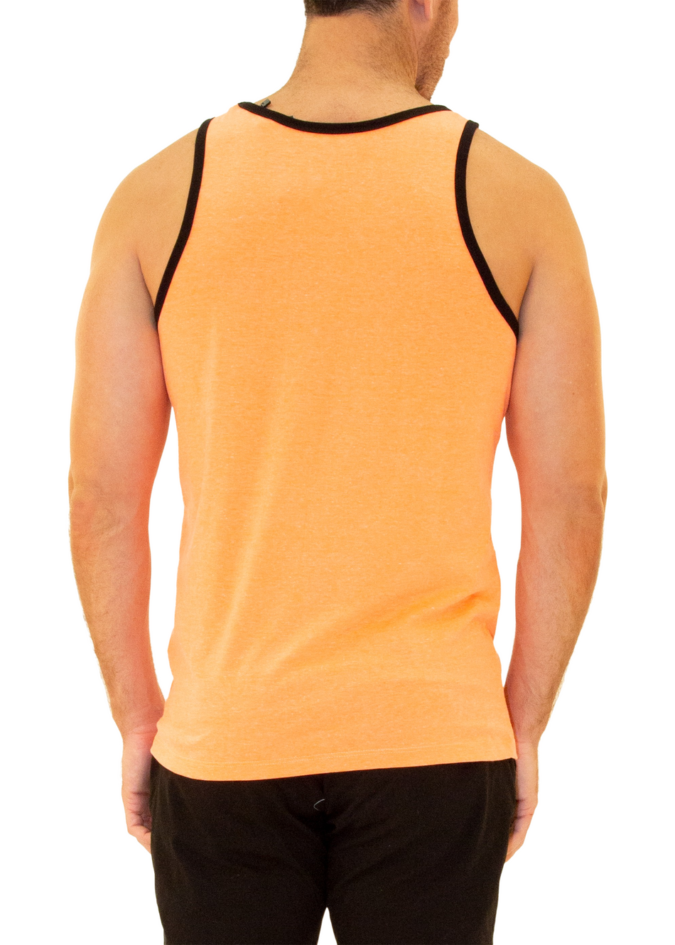 201023 - Men's Neon Orange Cotton Tank Top