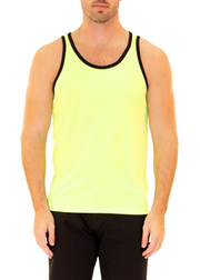 201023 - Men's Neon Yellow Cotton Tank Top