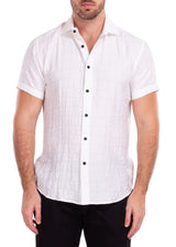 202173 - White Button Up Short Sleeve Dress Shirt
