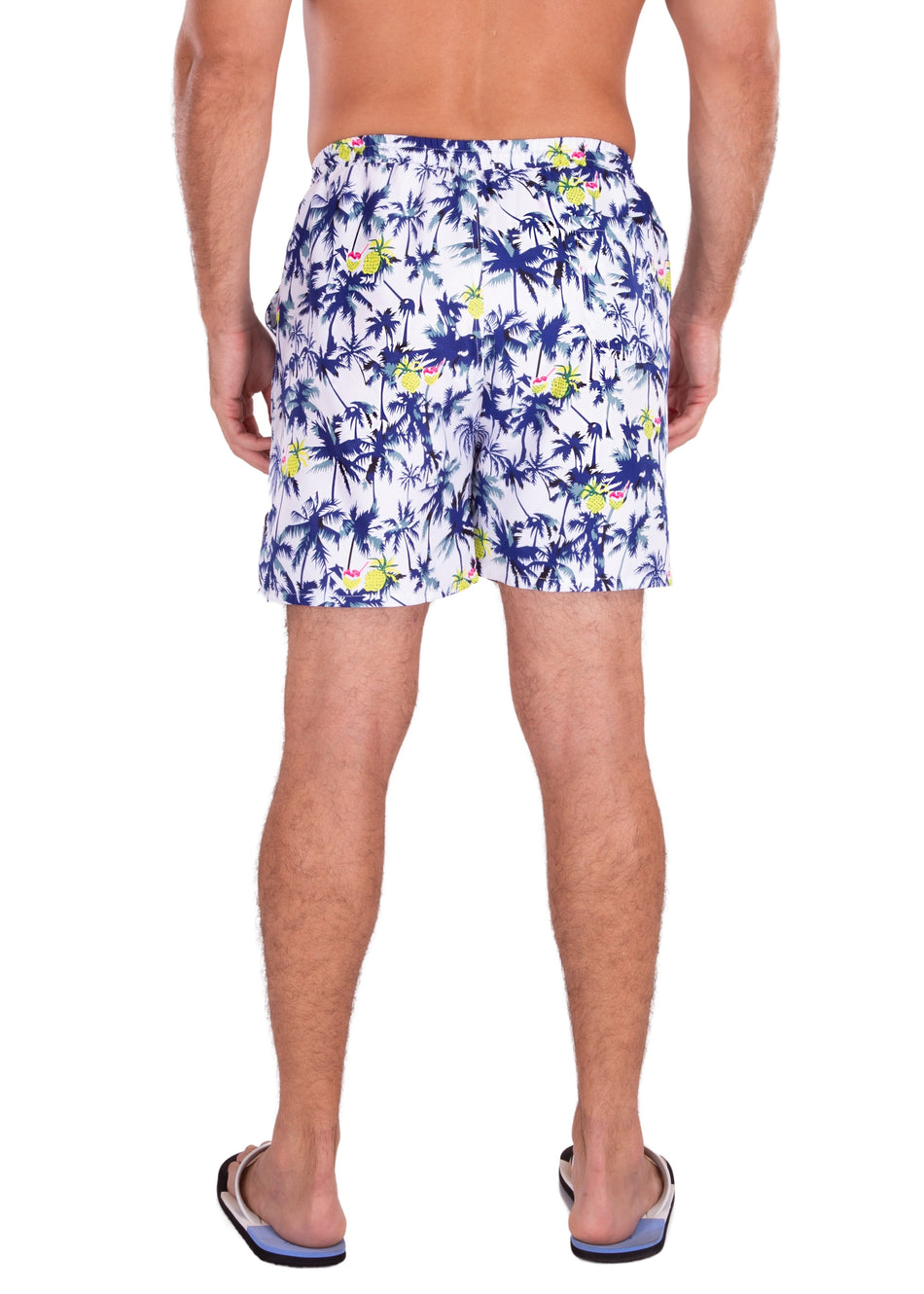 203151 - White Tropical Print Shorts
