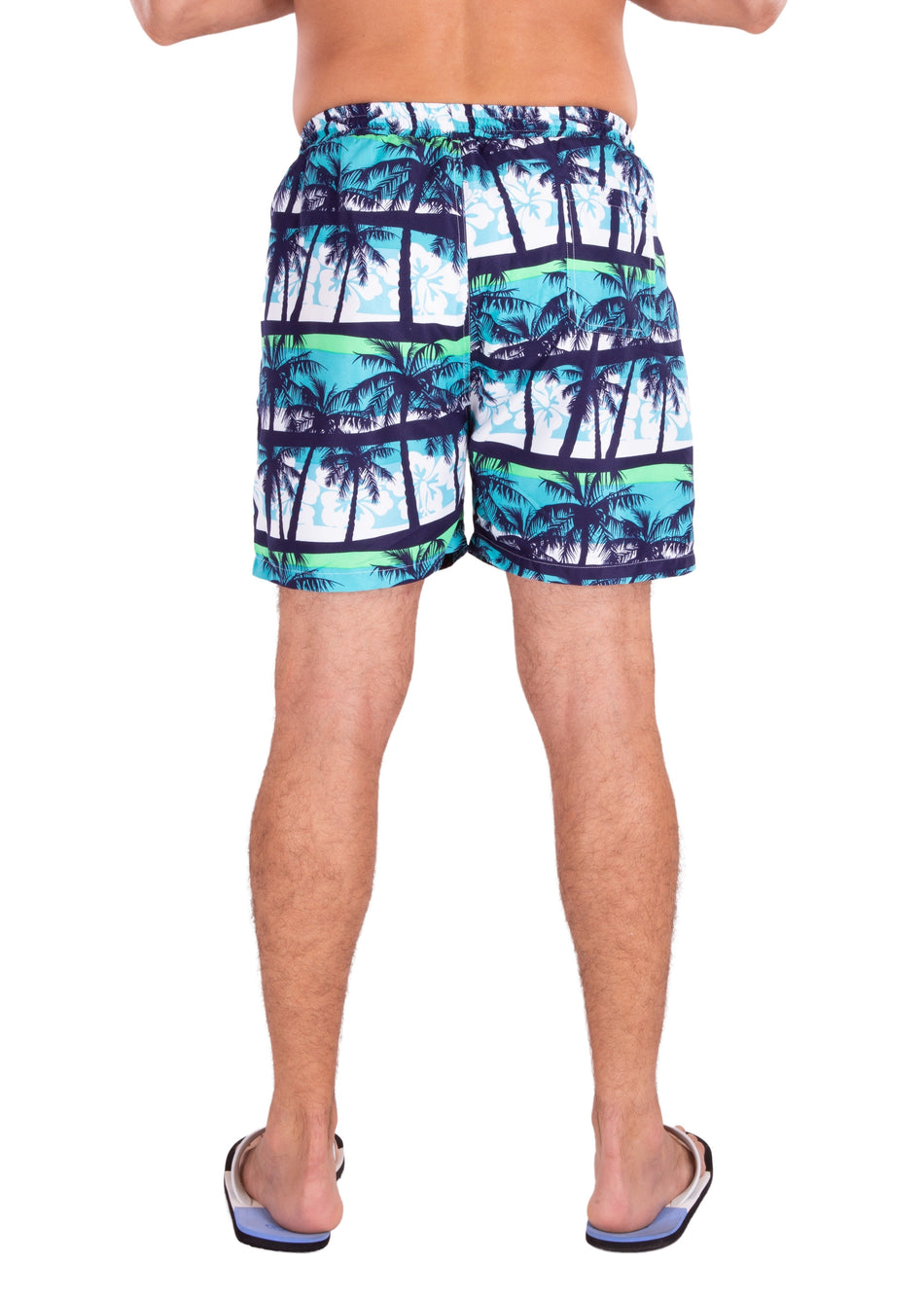 203153 - Turquoise Tropical Print Shorts