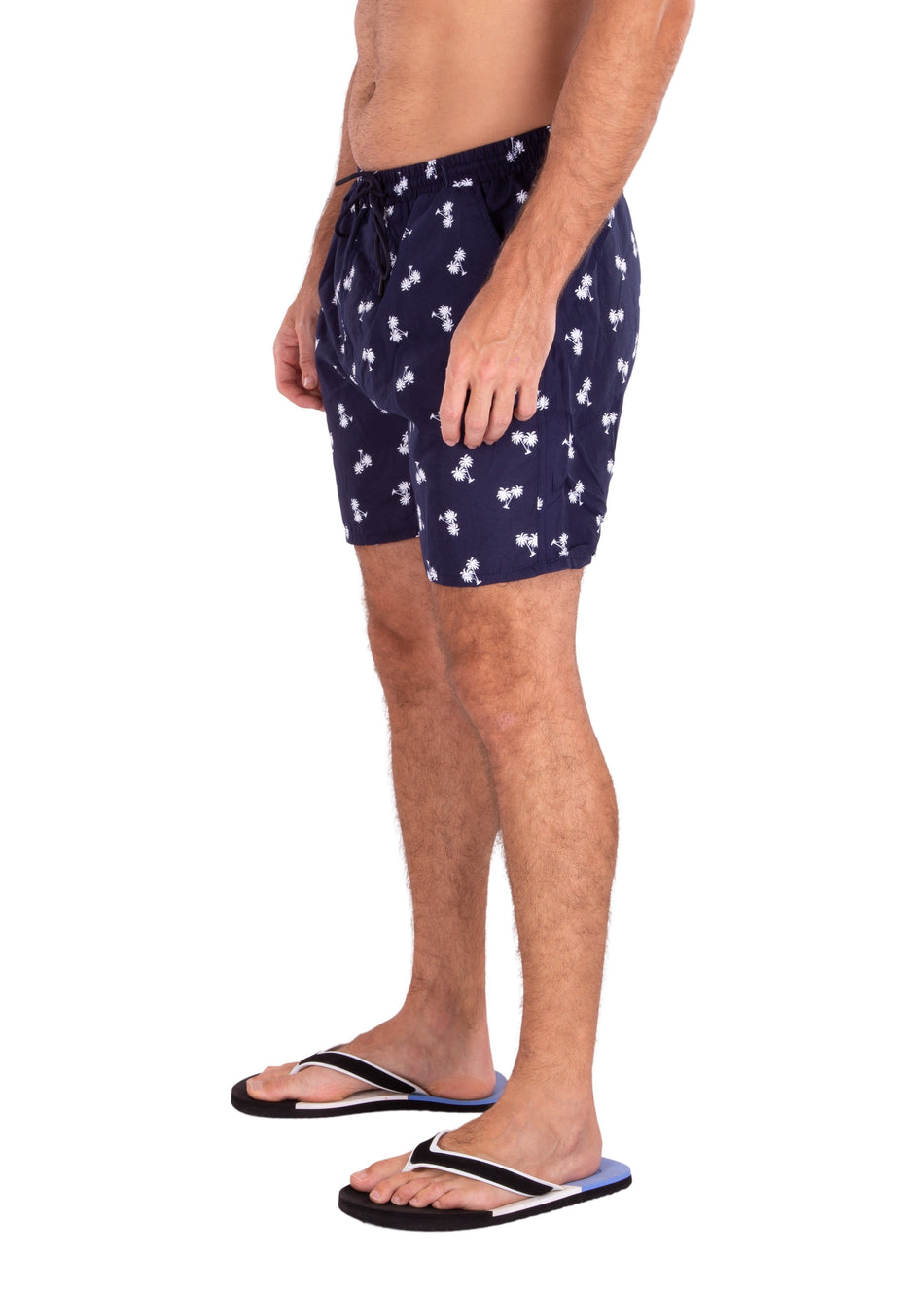 203159 - Navy Tropical Print Shorts