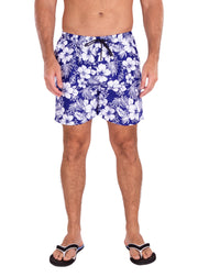 203164 - Blue Tropical Print Shorts