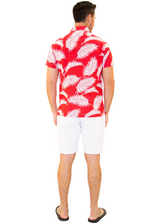 206031 - Red Cotton Hawaiian Pocket Shirt