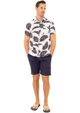 206031 - White Cotton Hawaiian Pocket Shirt
