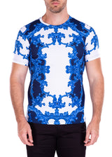 211704 - Navy Abstract Pattern T-Shirt