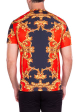 211704 - Red Abstract Pattern T-Shirt