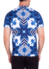 211710 - Navy Abstract Pattern T-Shirt