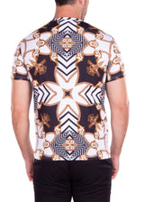 211710 - White Abstract Pattern T-Shirt