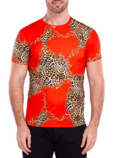 211714 - Red Abstract Pattern T-Shirt